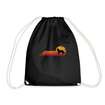 Siberian Husky Retro Vintage Style - Sac de sport léger - noir - Devant