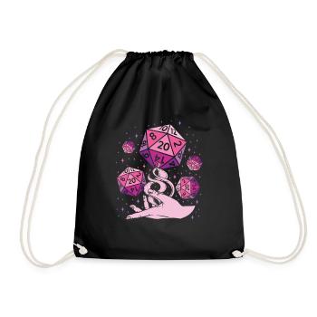 Fantasy dice - Drawstring Bag - black - Front