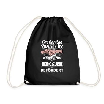 Opa - Turnbeutel - Schwarz - Vorne
