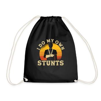 Je fais mes propres cascades de blessures au bras - Sac de sport léger - noir - Devant