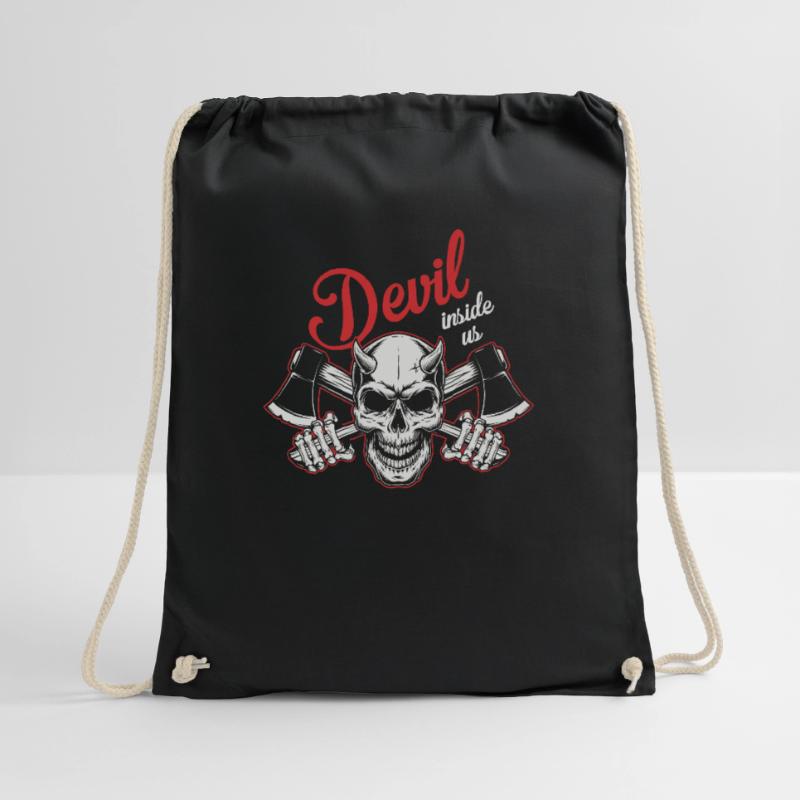devil Drawstring Bag