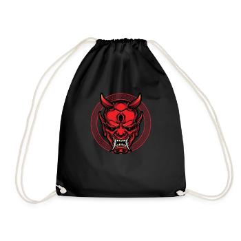 Devil demon cool gift idea - Drawstring Bag - black - Front