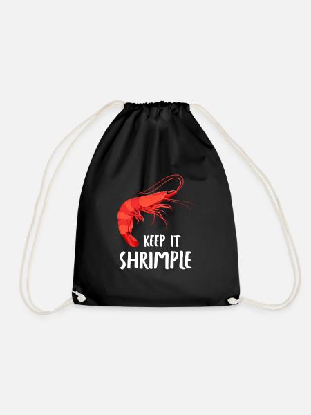 Crevettes Crevettes Keep it Crevettes Crevettes d'aquarium - Sac de sport léger - noir
