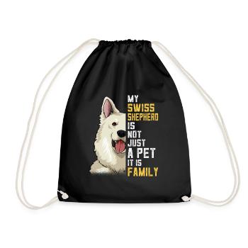 Beau cadeau de berger suisse blanc - Sac de sport léger - noir - Devant