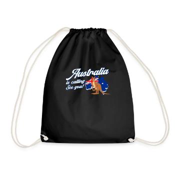 L'Australie appelle un cadeau de kangourou en Australie - Sac de sport léger - noir - Devant