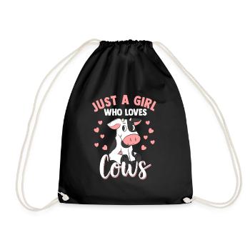 Vaches fille vache boeuf vache laitière fermier vache veaux - Sac de sport léger - noir - Devant