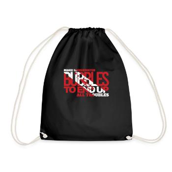 Cadeau de plongée sous-marine Drapeau de plongée à bulles sous-marines - Sac de sport léger - noir - Devant