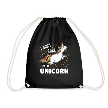 Licorne je suis une licorne - Sac de sport léger - noir - Devant