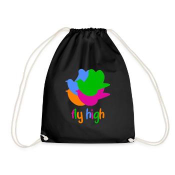 Bird Lovers Freedom Peace Peace - Drawstring Bag - black - Front
