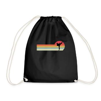 Chemise de karaté drôle, cadeau de karaté vintage rétro pour - Sac de sport léger - noir - Devant