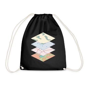 Cartographie - Sac de sport léger - noir - Devant
