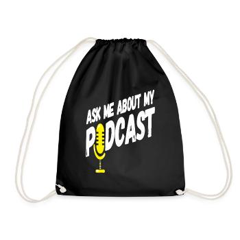 Interrogez-moi sur mon podcast pour un podcasteur amateur - Sac de sport léger - noir - Devant