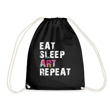 MANGER SOMMEIL ART RÉPÉTER - Sac de sport léger - noir - Devant