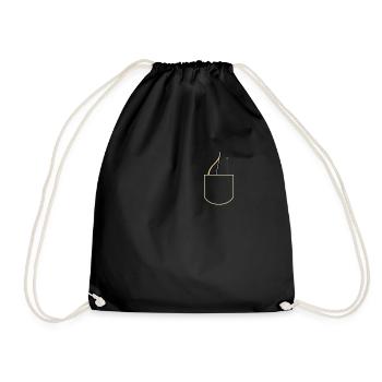 Pfeil und Bogen In Der Brusttasche Bogenschütze - Turnbeutel - Schwarz - Vorne