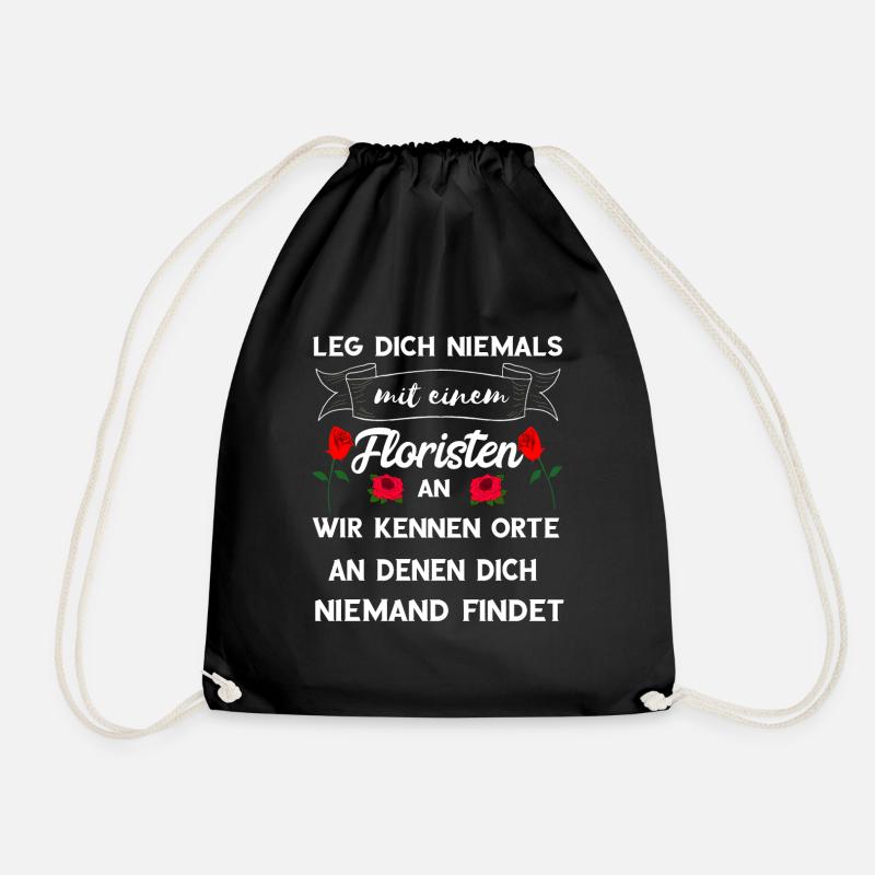 Florist Floristik Blumenhändler Floristen Geschenk - Turnbeutel - Schwarz