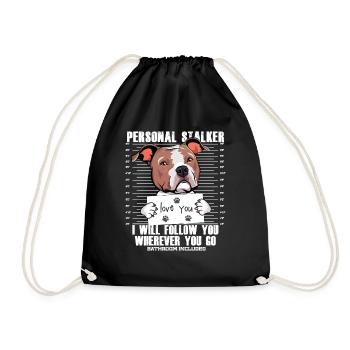 Amant drôle de chien américain Staffordshire Terrier - Sac de sport léger - noir - Devant