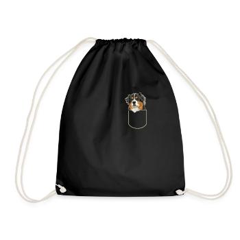 Australian Shepherd Dans Le sac à poitrine Cadeau - Sac de sport léger - noir - Devant