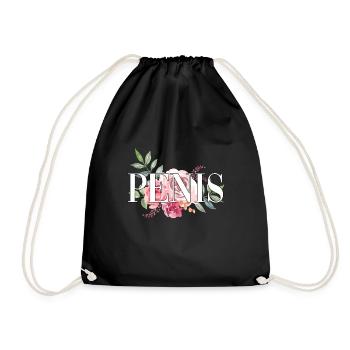 fleurs de pénis - Sac de sport léger - noir - Devant