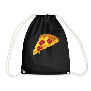 Déguisement rétro 8 bits de Pizza Pixel 80 - Sac de sport léger - noir - Devant