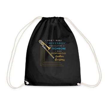 Trombone musicians - Drawstring Bag - black - Front
