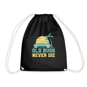 Cuba Old Bugs Never Die Beetle Lover - Drawstring Bag - black - Front