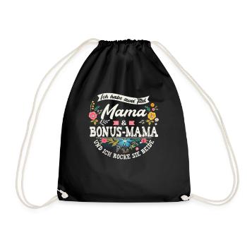 Stiefmama Bonus-Mama Geschenk - Turnbeutel - Schwarz - Vorne