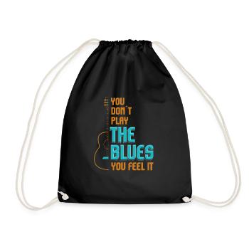 Blues Music Music Band Lover Guitar Teacher Blues - Drawstring Bag - black - Front