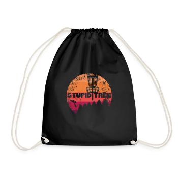 Stupid Tree Funny Golfer Gift Tree - Drawstring Bag - black - Front