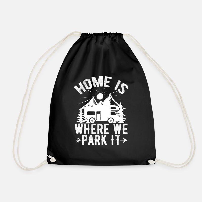 camper - Drawstring Bag - black