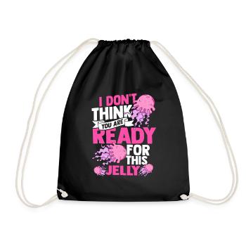 jellyfish - Drawstring Bag - black - Front