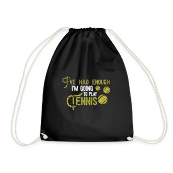J'en ai assez je vais jouer au tennis - Sac de sport léger - noir - Devant