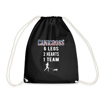 Canicross Dog Sports Dog Running Trail Running - Drawstring Bag - black - Front