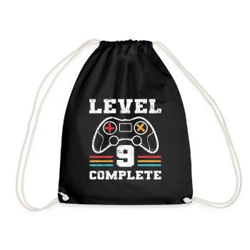 Birthday Level 9 Complete Gaming Controller - Drawstring Bag - black - Front
