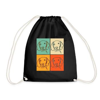 Cadeau de Weimaraner Popart - Sac de sport léger - noir - Devant