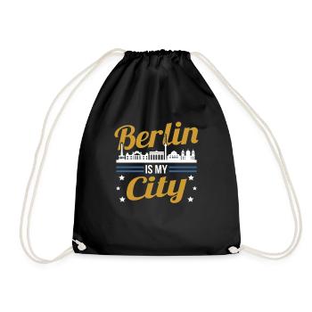 Berlin - Drawstring Bag - black - Front