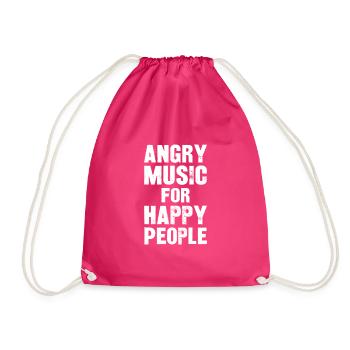 Musique en colère pour les gens heureux - Sac de sport léger - fuchsia - Devant