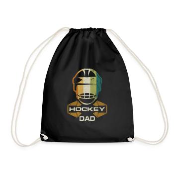 Hockey Dad Retro - Drawstring Bag - black - Front
