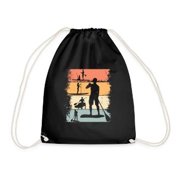 Chemise de Stand Up Paddling Retro SUP Paddle Boarding - Sac de sport léger - noir - Devant