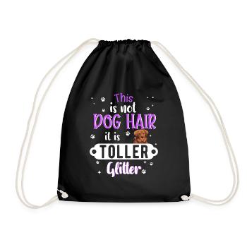 Nova Scotia Duck Tollin Retriever glitter gift - Drawstring Bag - black - Front