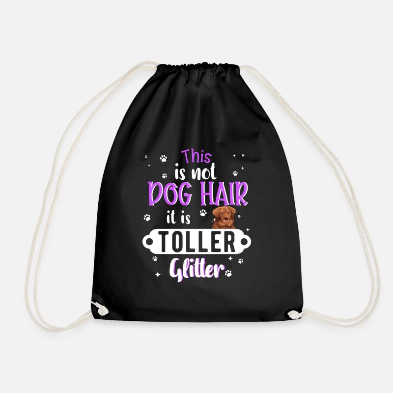 Nova Scotia Duck Tollin Retriever Glitzer Geschenk - Turnbeutel - Schwarz
