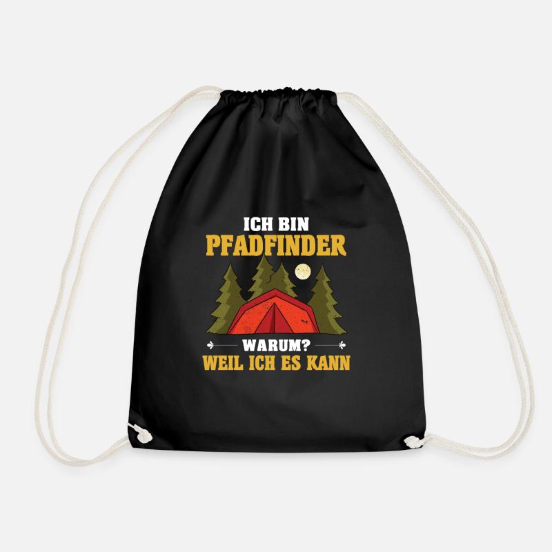 Pfadfinder Zeltlager Geschenk - Turnbeutel - Schwarz