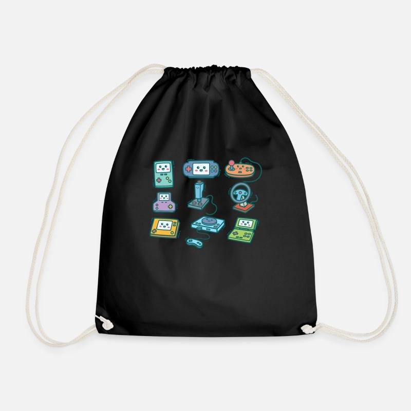 Computer Gaming Gamer Geschenk Zocken - Turnbeutel - Schwarz