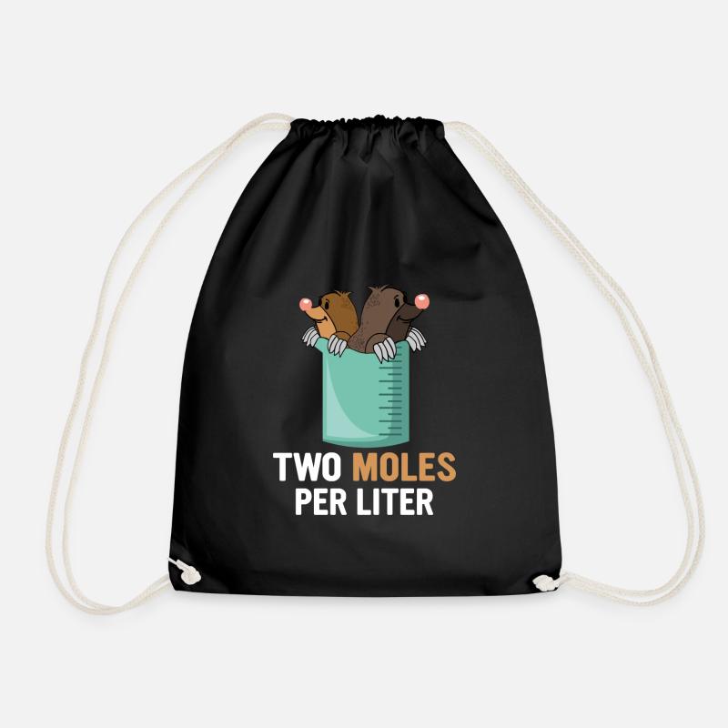 Two moles per liter Wissenschaftler Physiker - Turnbeutel - Schwarz