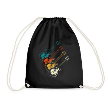 Musicien de musique de guitare - Sac de sport léger - noir - Devant