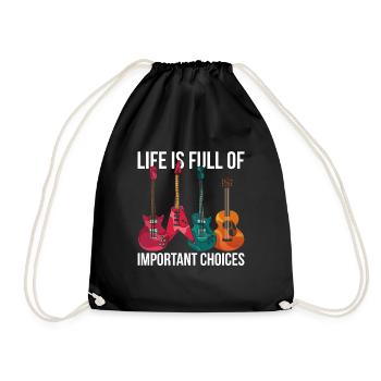 Guitariste guitariste - Sac de sport léger - noir - Devant