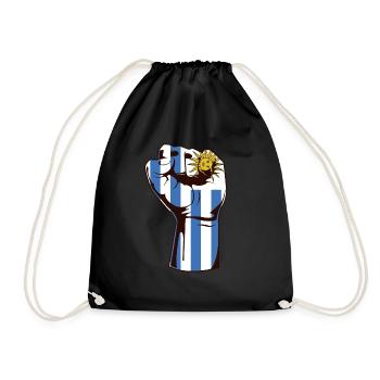 Uruguay Fist Revolution I love Uruguay - Drawstring Bag - black - Front
