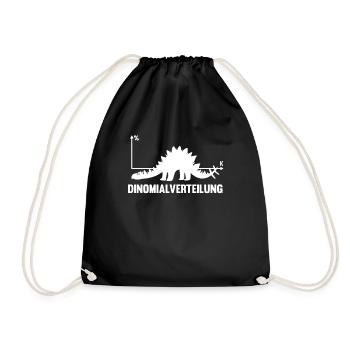 Dinomialverteilung Mathe Nerd Lustiges Design - Turnbeutel - Schwarz - Vorne
