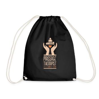 Massage Therapist Its A Work Of Heart Message Gift - Turnbeutel - Schwarz - Vorne