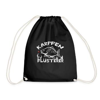 Karpfen Flüsterer - Turnbeutel - Schwarz - Vorne