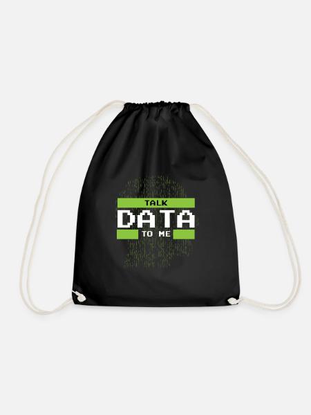 Talk Data To me Data Science und Datascientist - Turnbeutel - Schwarz